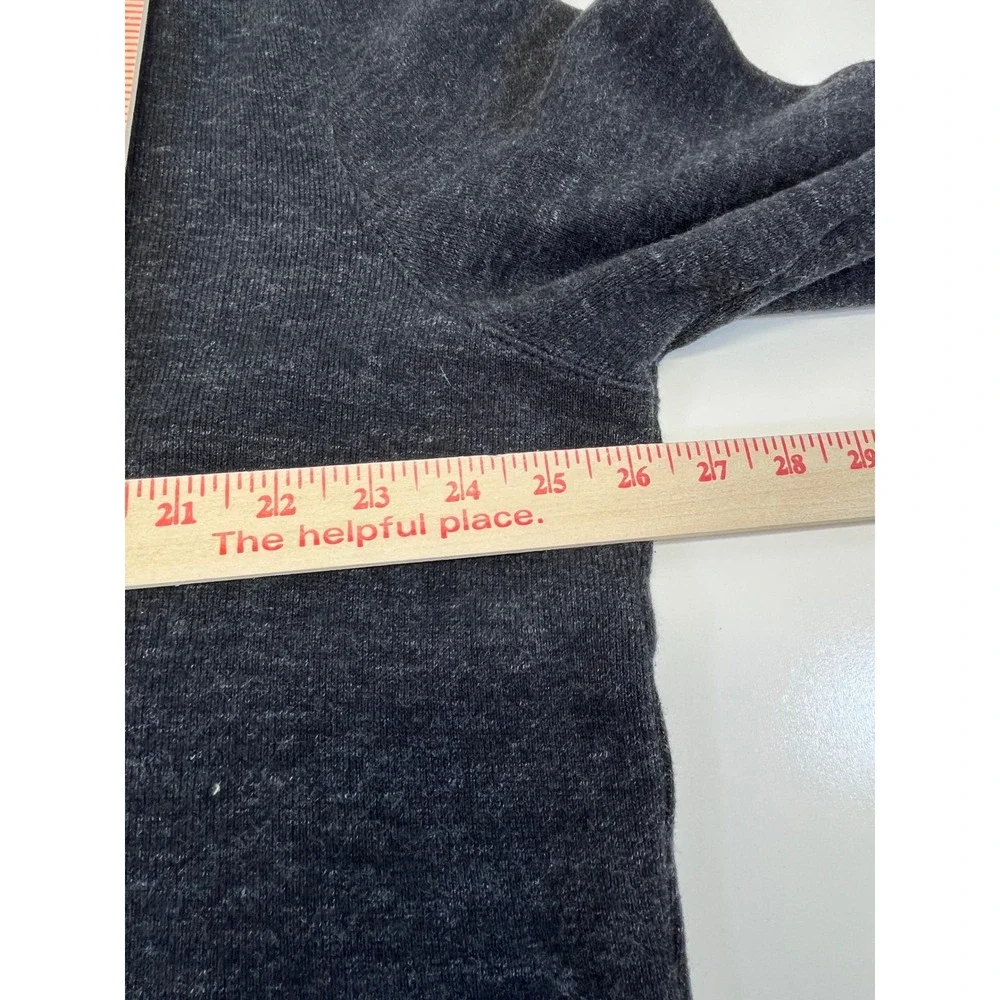 Polo Ralph Lauren MensXL Charcoal Gray Heather Quarter Zip Pullover Sweater Logo